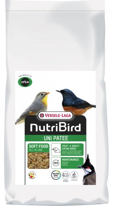 NutriBird Uni Patee -die ideale Grundnahrung für insektenfressende Vögel wie japanische Nachtigall, Tangaras und Shamas 25 kg (4,18 €/kg) 